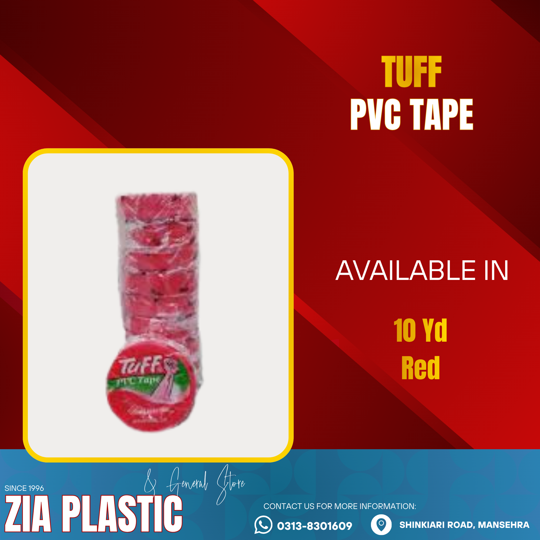 Tuff Tape 10 yard Red