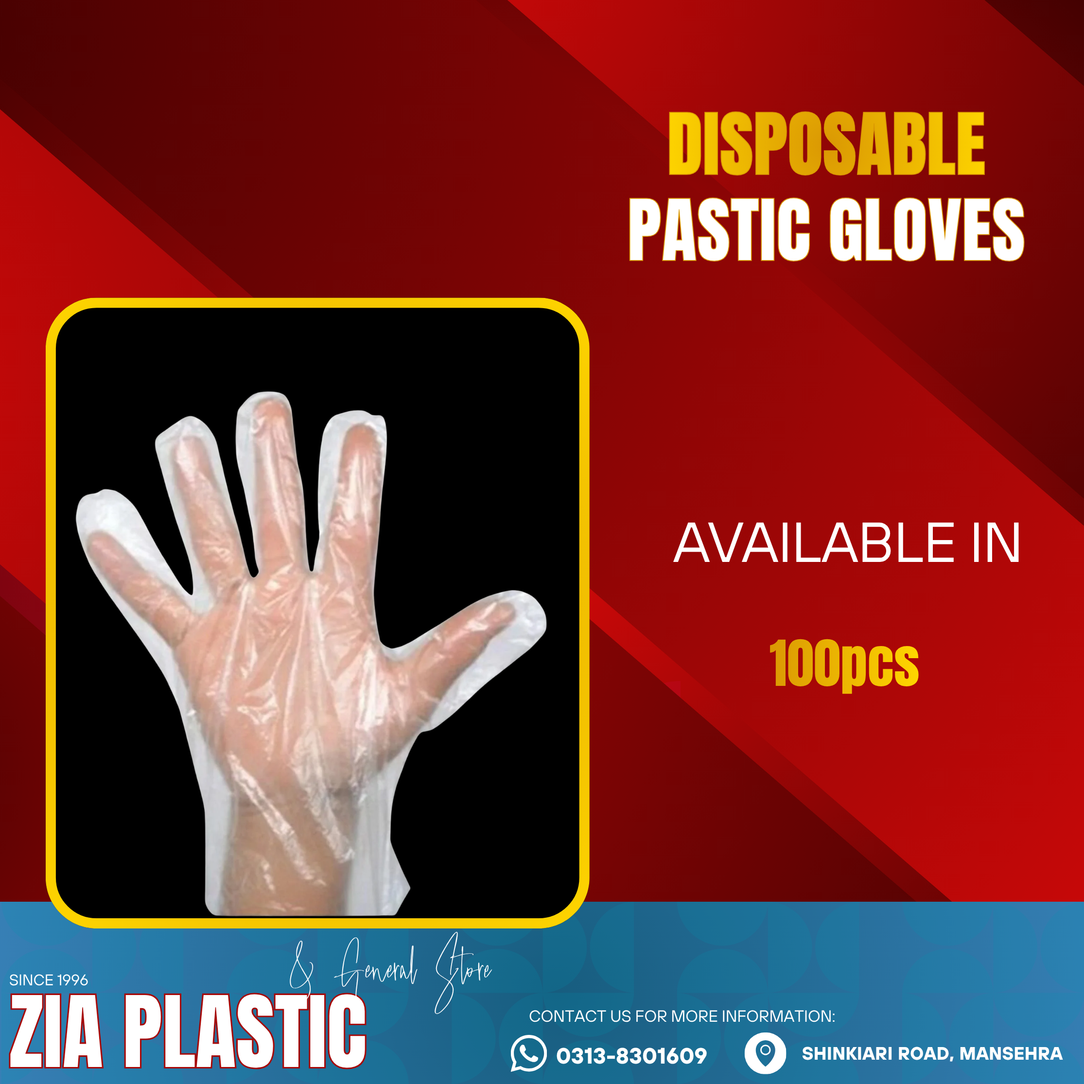 Disposable Polythene Plastic Glove