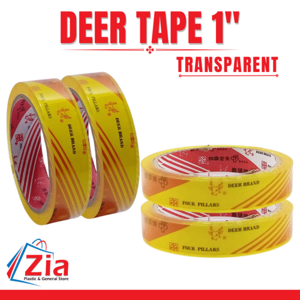 Deer Transparent Scotch Tape – 1"