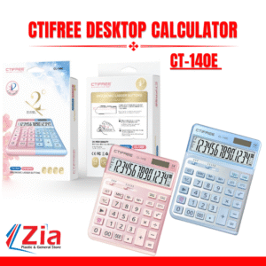 CTIFREE Desktop Calculator CT-140E Pink-Blue