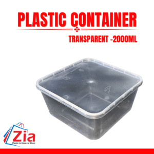 Plastic Container 2000ML with Lid (Square)