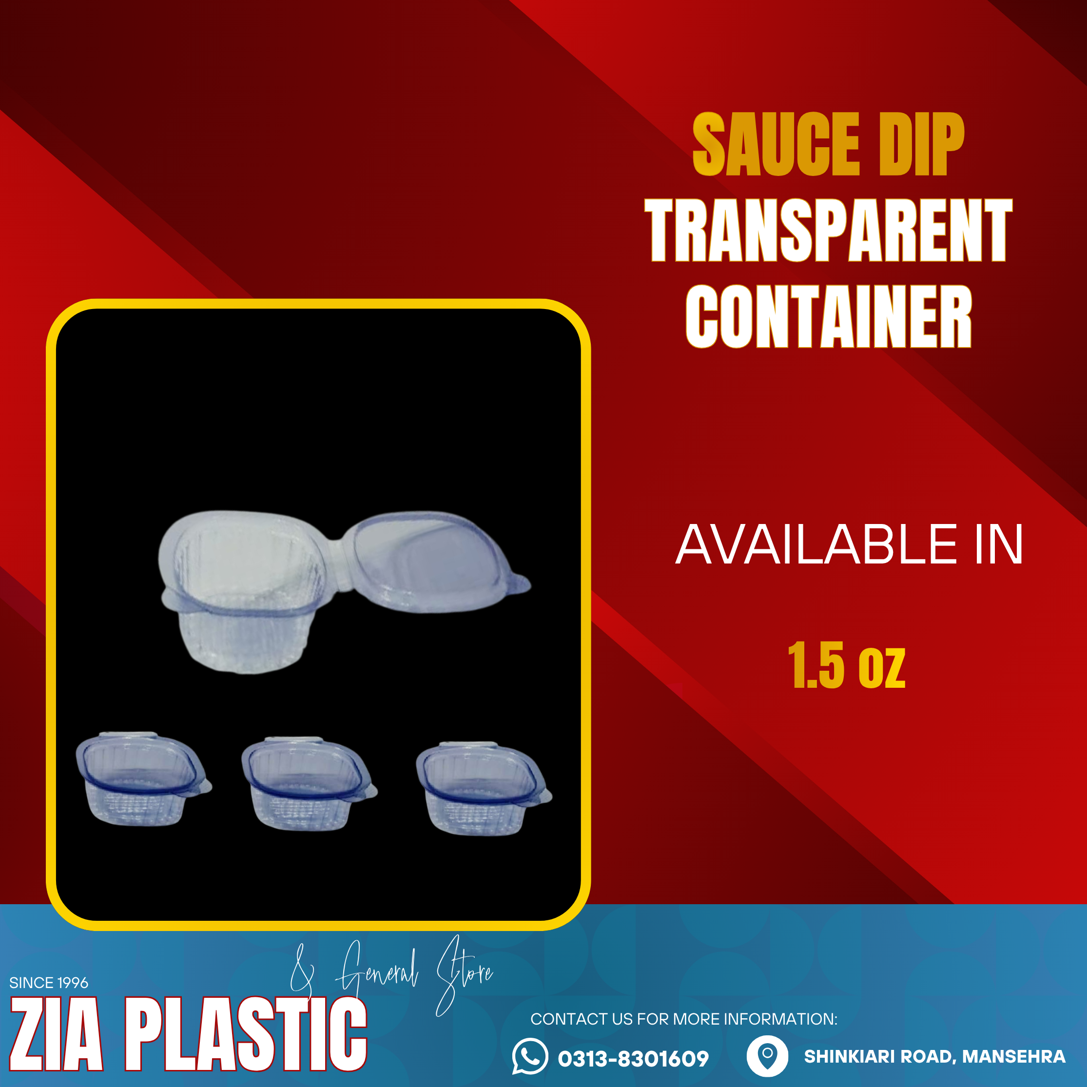 Dip Sauce Cup Transparent 1.5 oz