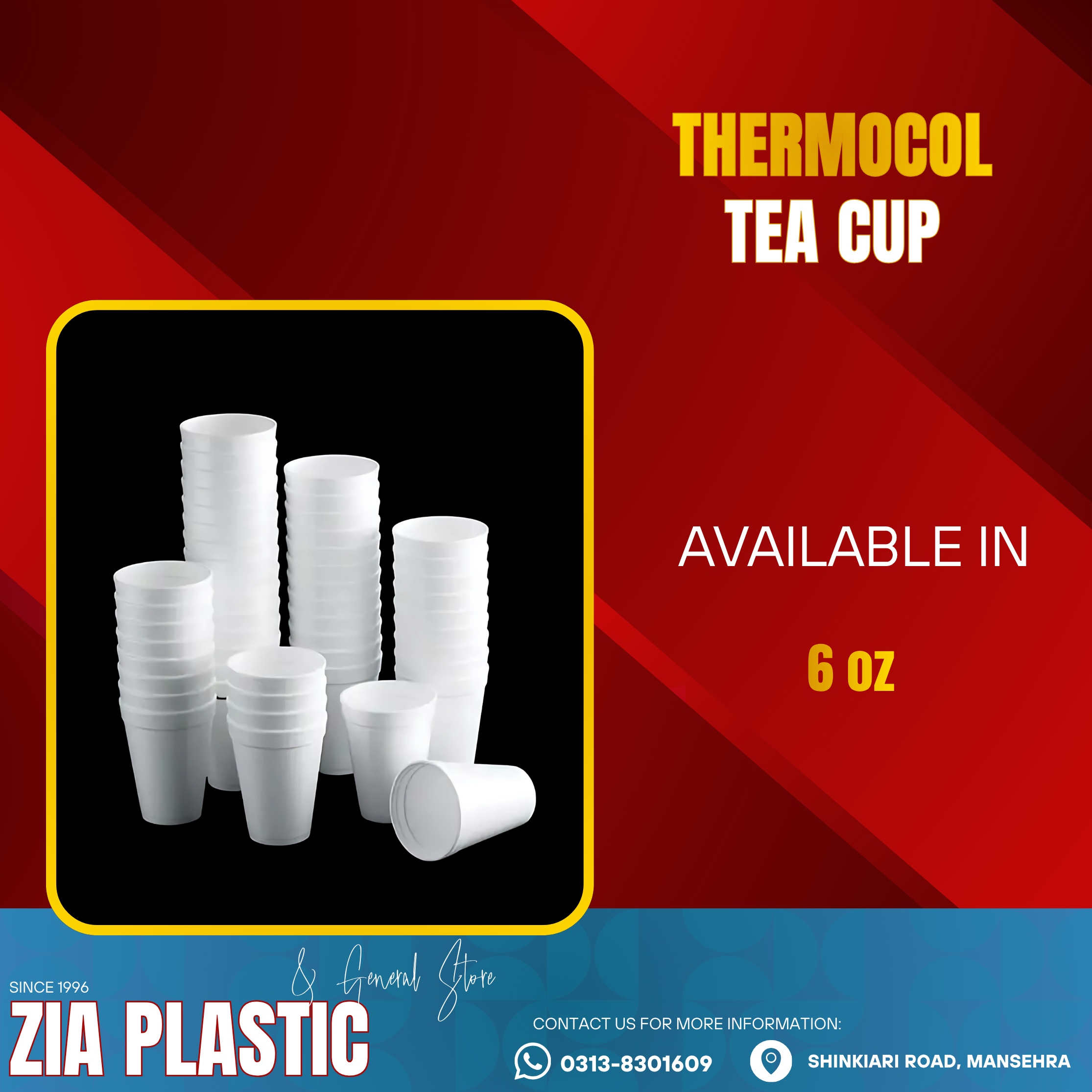 Thermocol Tea Cup 6oz