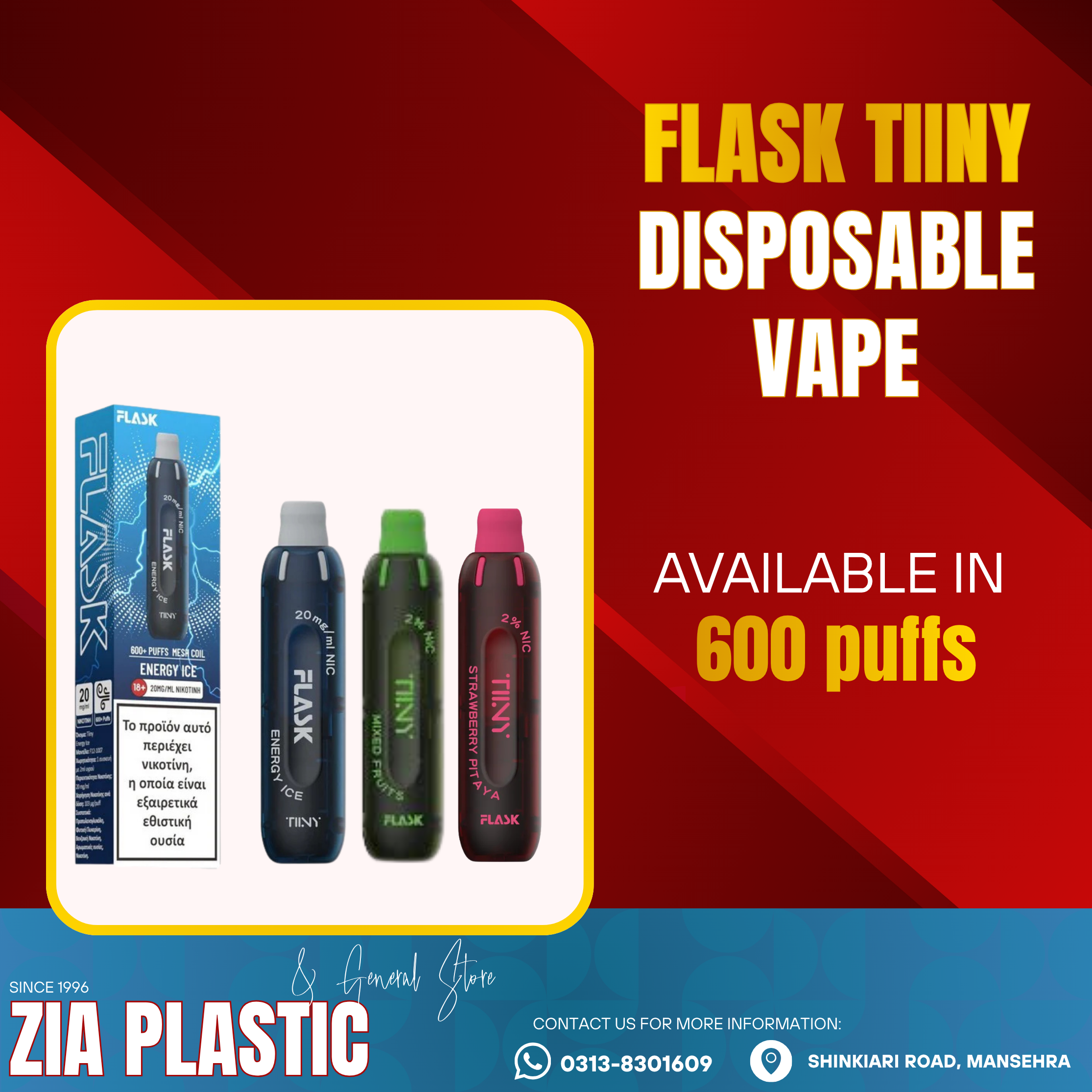 Flask Tiiny 600 Puffs Disposable Vape