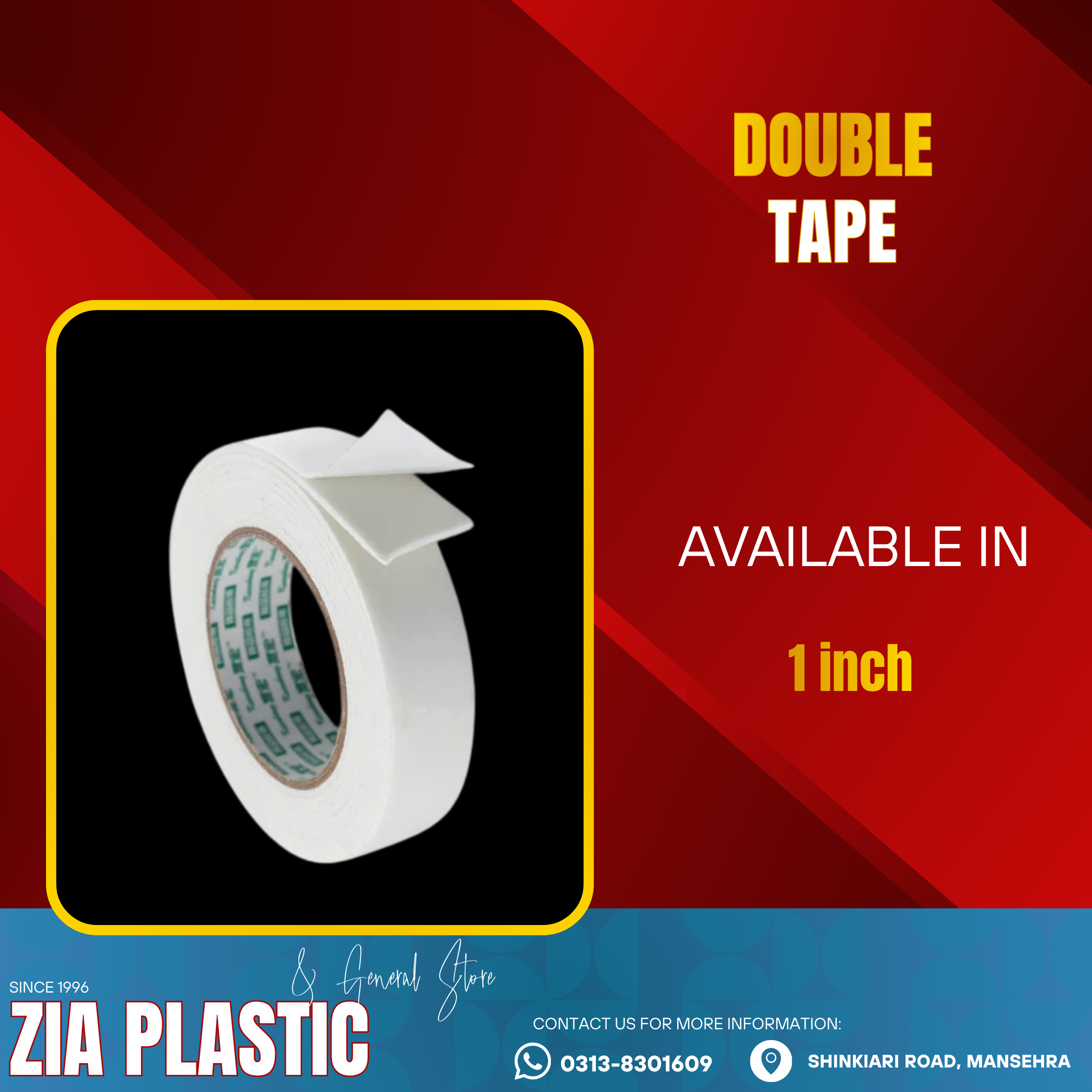 Double Sided Foam Tape 1 inch
