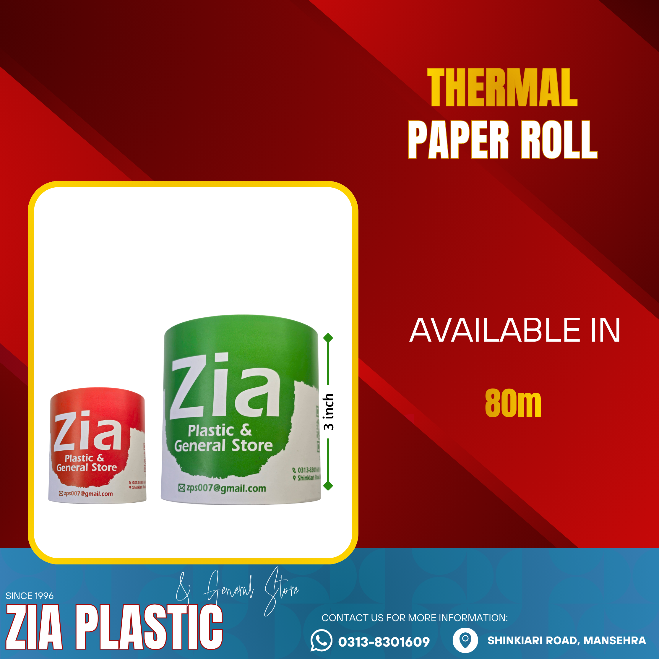 Thermal Printer Roll 80m Pos Roll