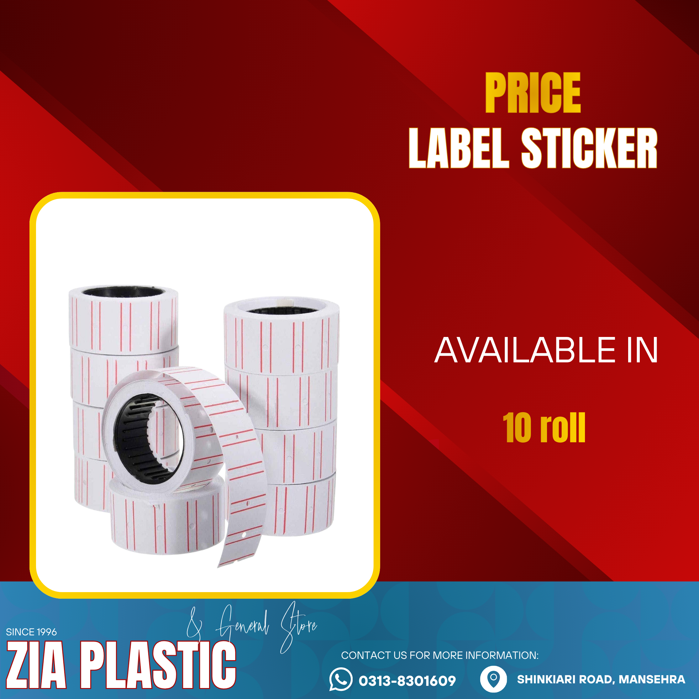 Price Label Roll Stickers (10Pc)