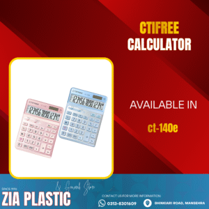CTIFREE Desktop Calculator CT-140E Pink-Blue