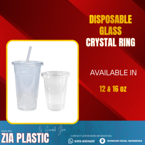 Disposable Glass with flat lids 12oz & 16oz